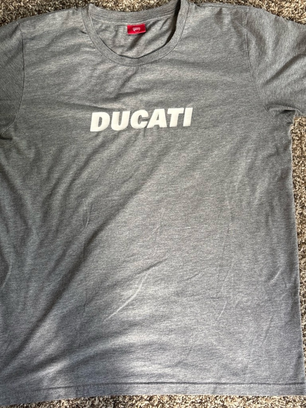 Ducati Men's Short-Sleeve Gray Logo Tee